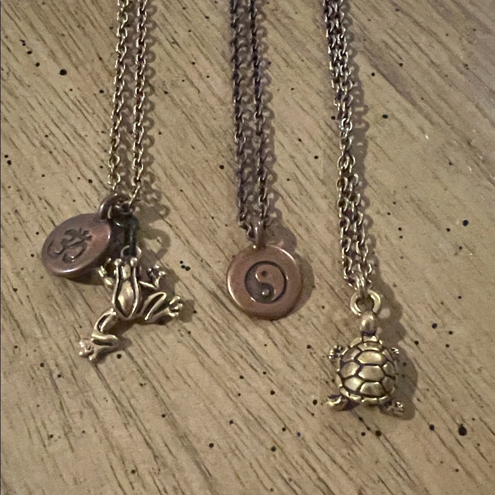 Layering Charm Necklaces in Elegant Gold and Copper Tones—NWT